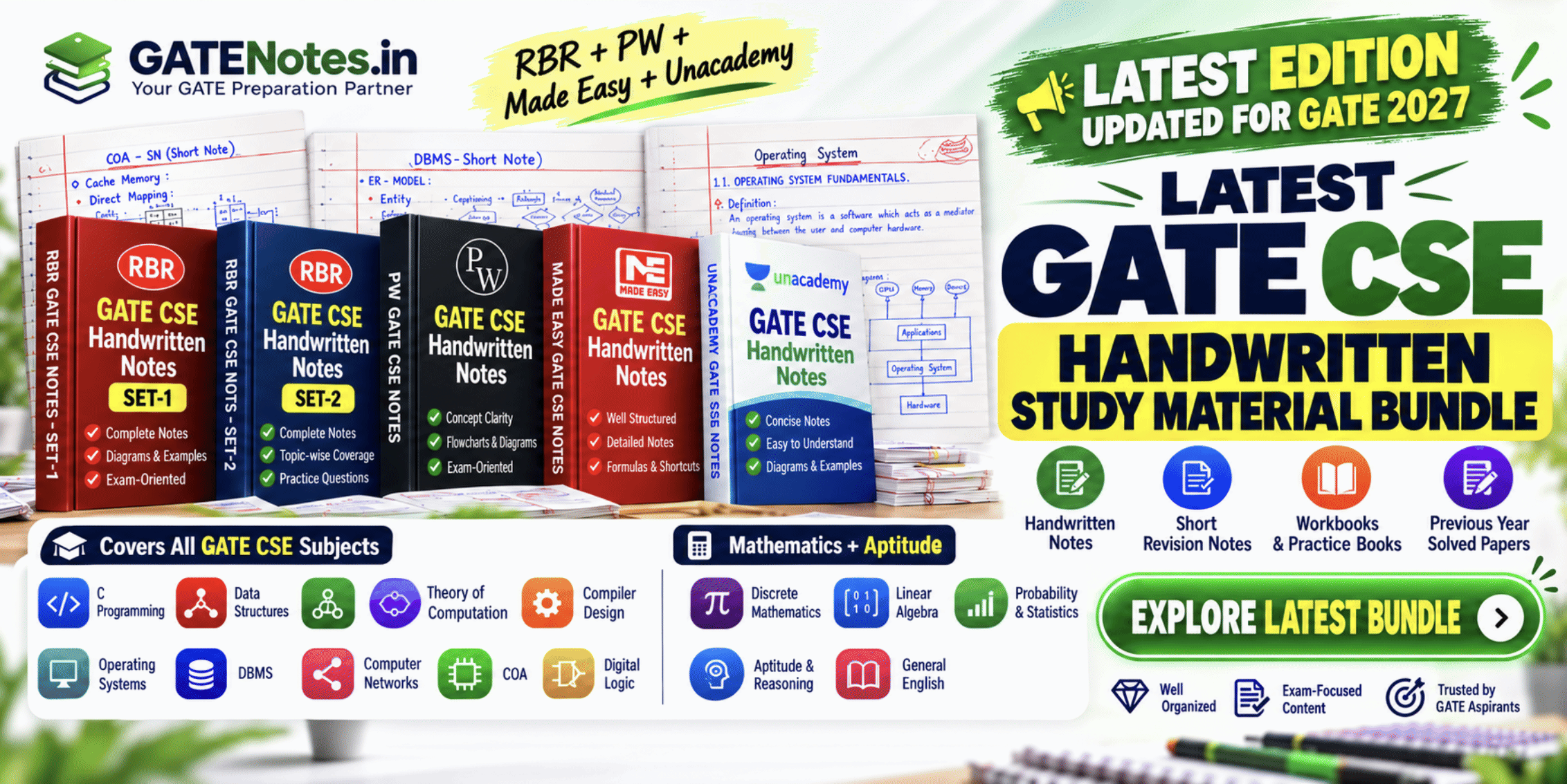 Ravindrababu |Ravula GATE CSE Handwritten Notes For GATE 2025